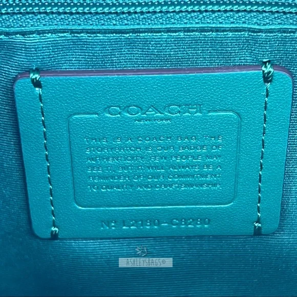 Coach Rowan Satchel With Diary Embroidery Green Multi - Picture 11 of 14